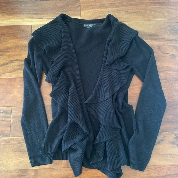 Covington Black Ruffled Cardigan - Picture 4 of 4